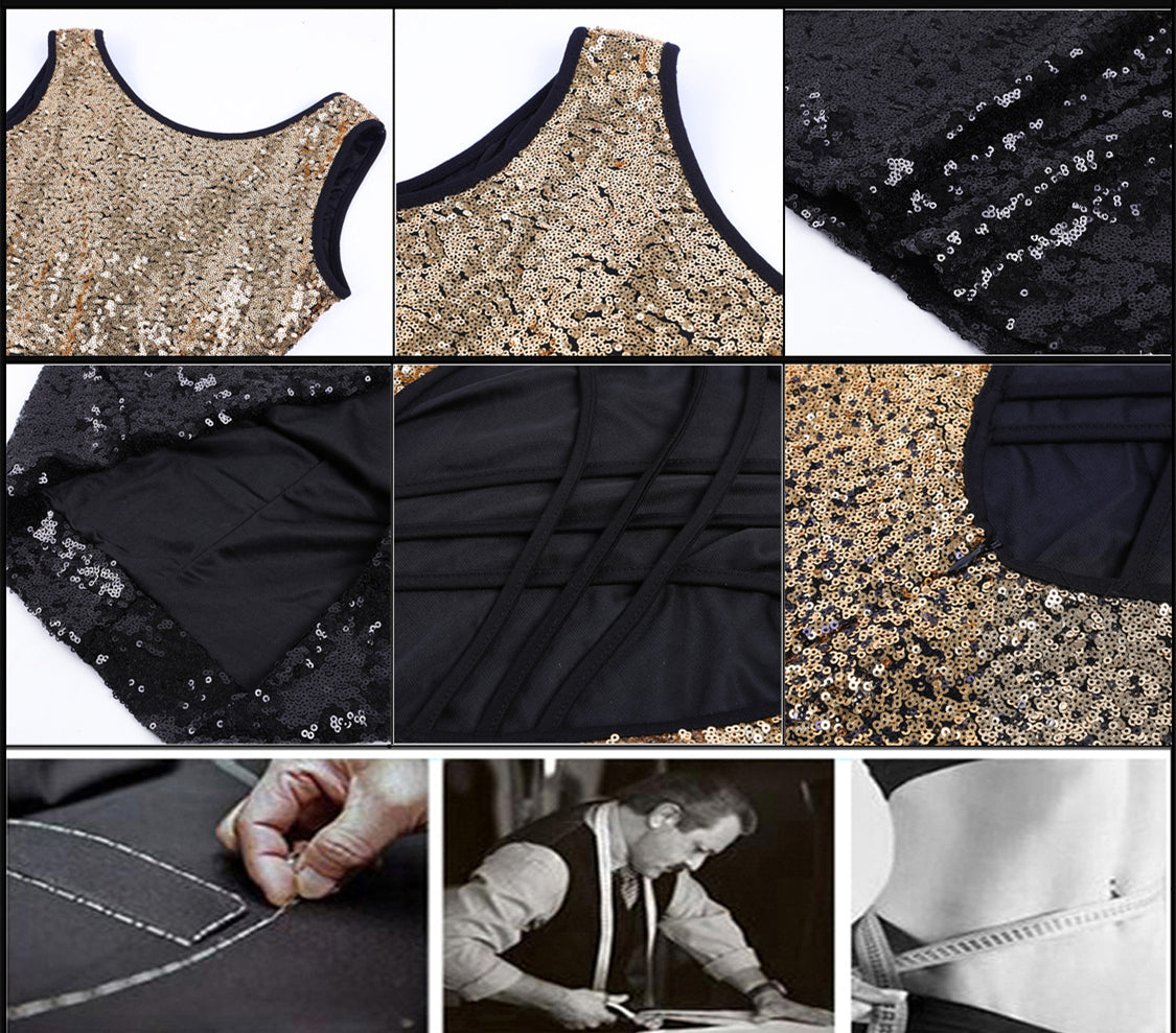 Sleeveless Backless Slim Nightclub Skirt Sequin Sexy Dress