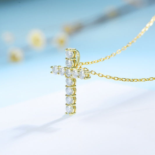 At The Cross Moissanite Necklace