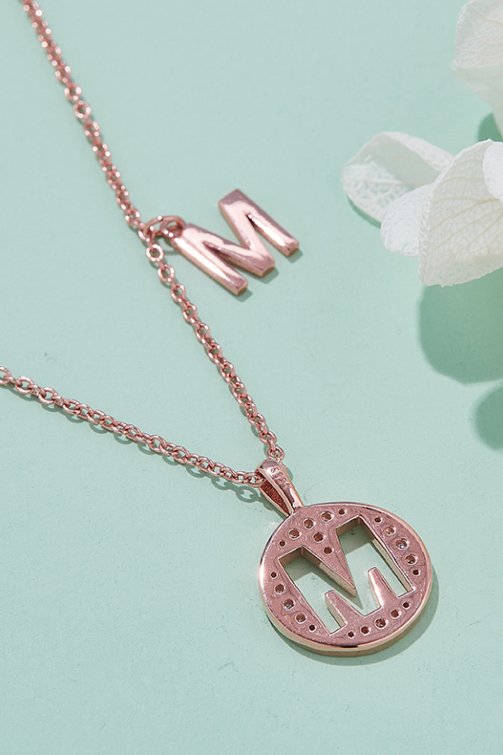 Baeful Moissanite K to T Pendant Necklace