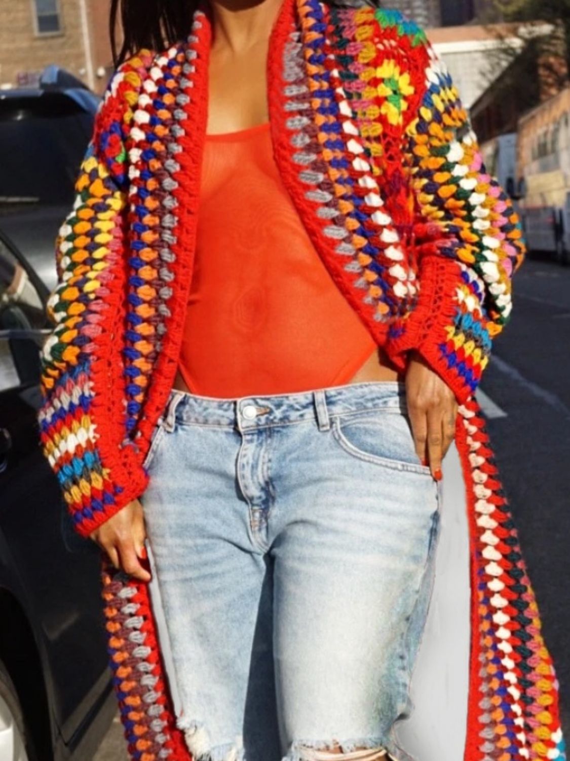 Open Front Longline Cardigan