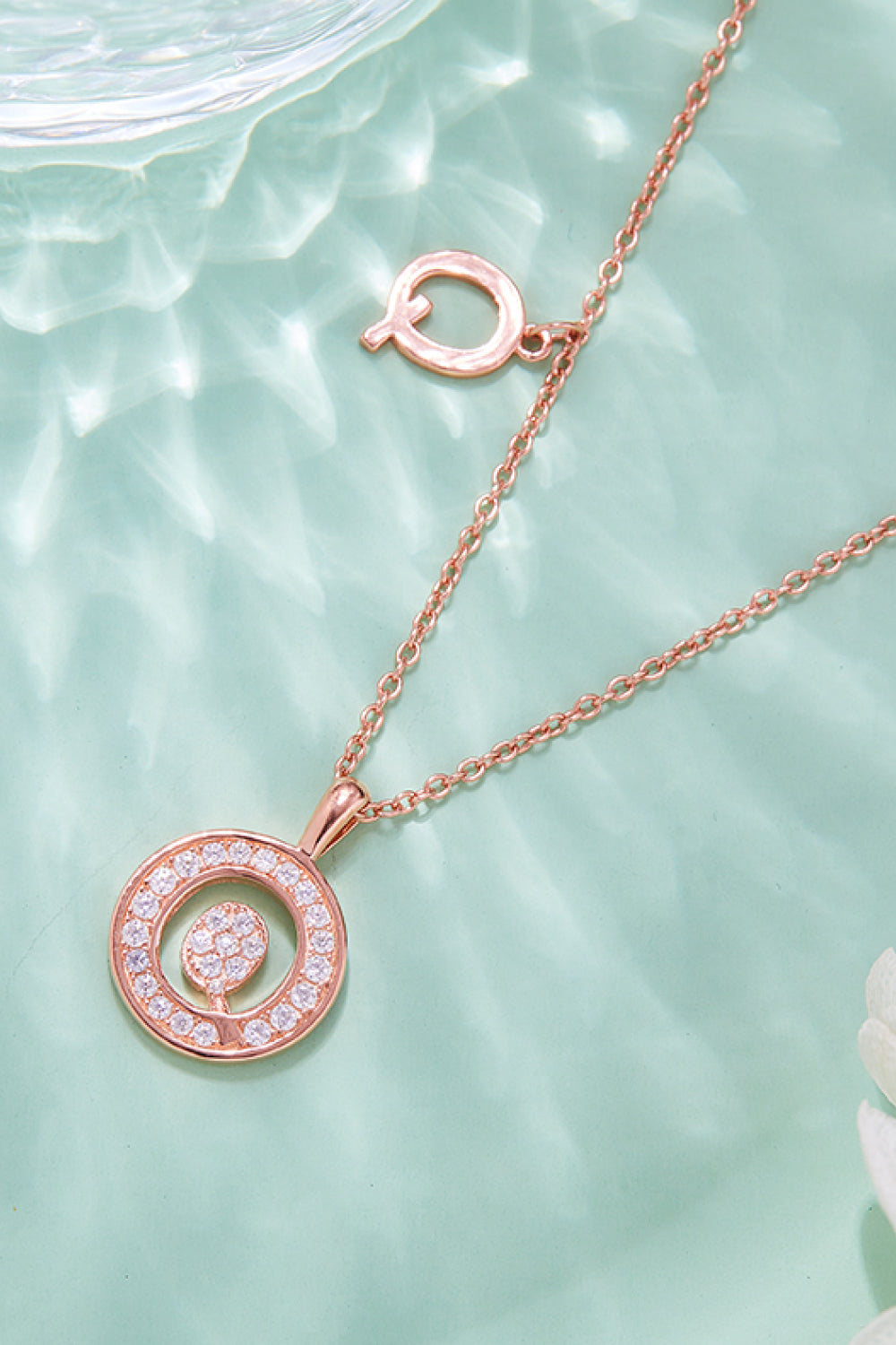 Baeful Moissanite K to T Pendant Necklace