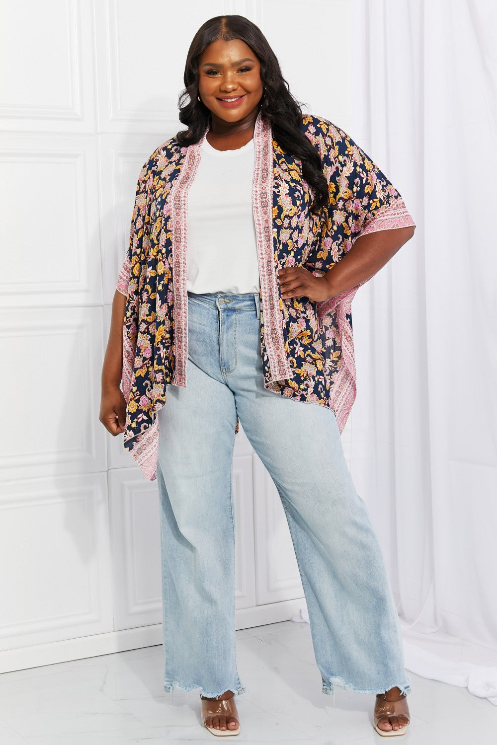 Justin Taylor Sunshine In The Garden Floral Kimono
