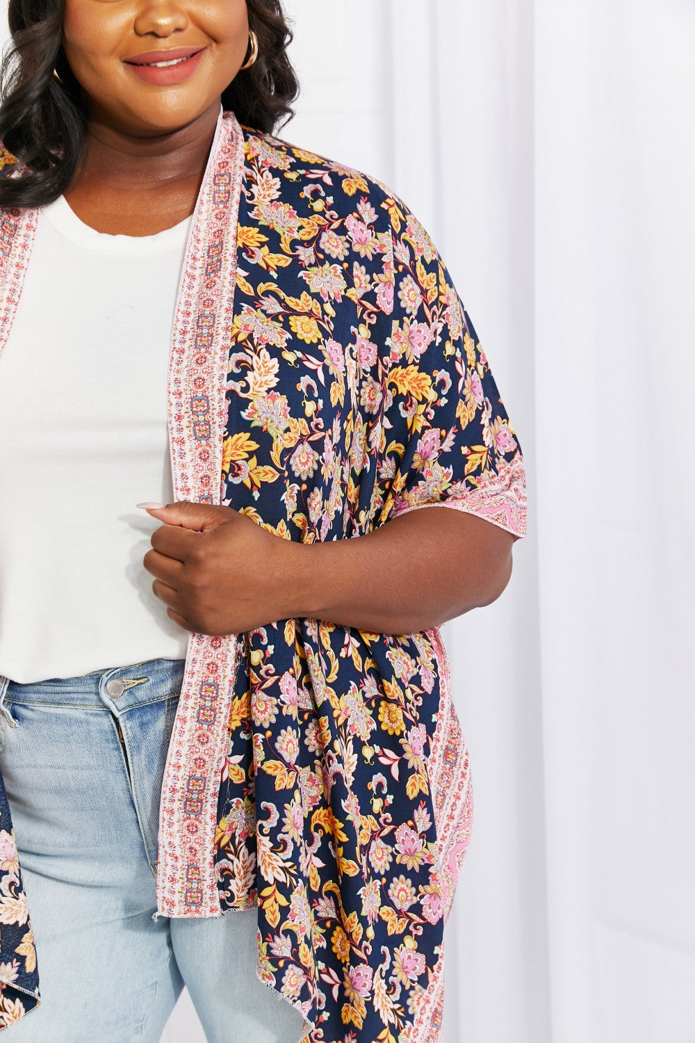 Justin Taylor Sunshine In The Garden Floral Kimono