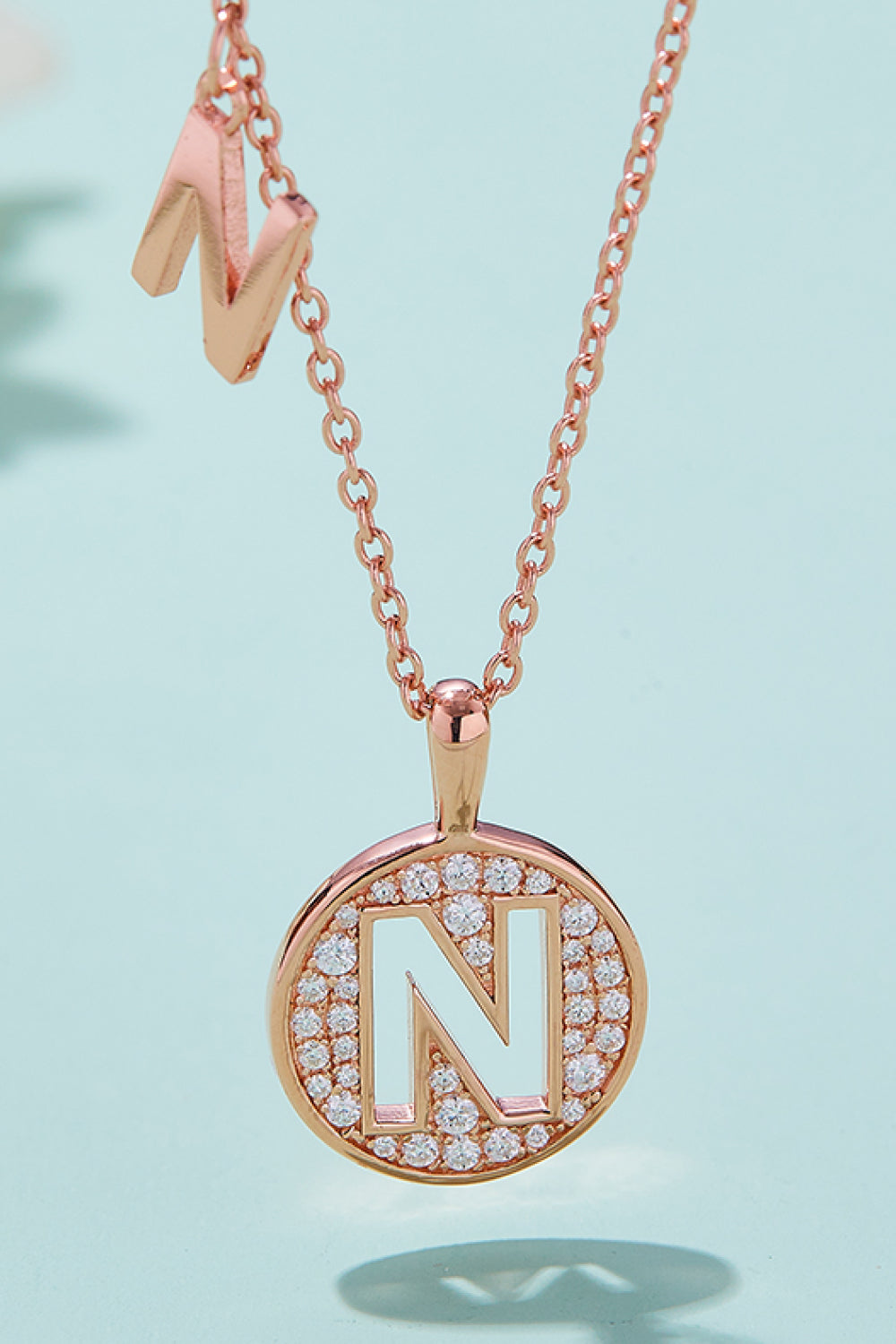 Baeful Moissanite K to T Pendant Necklace