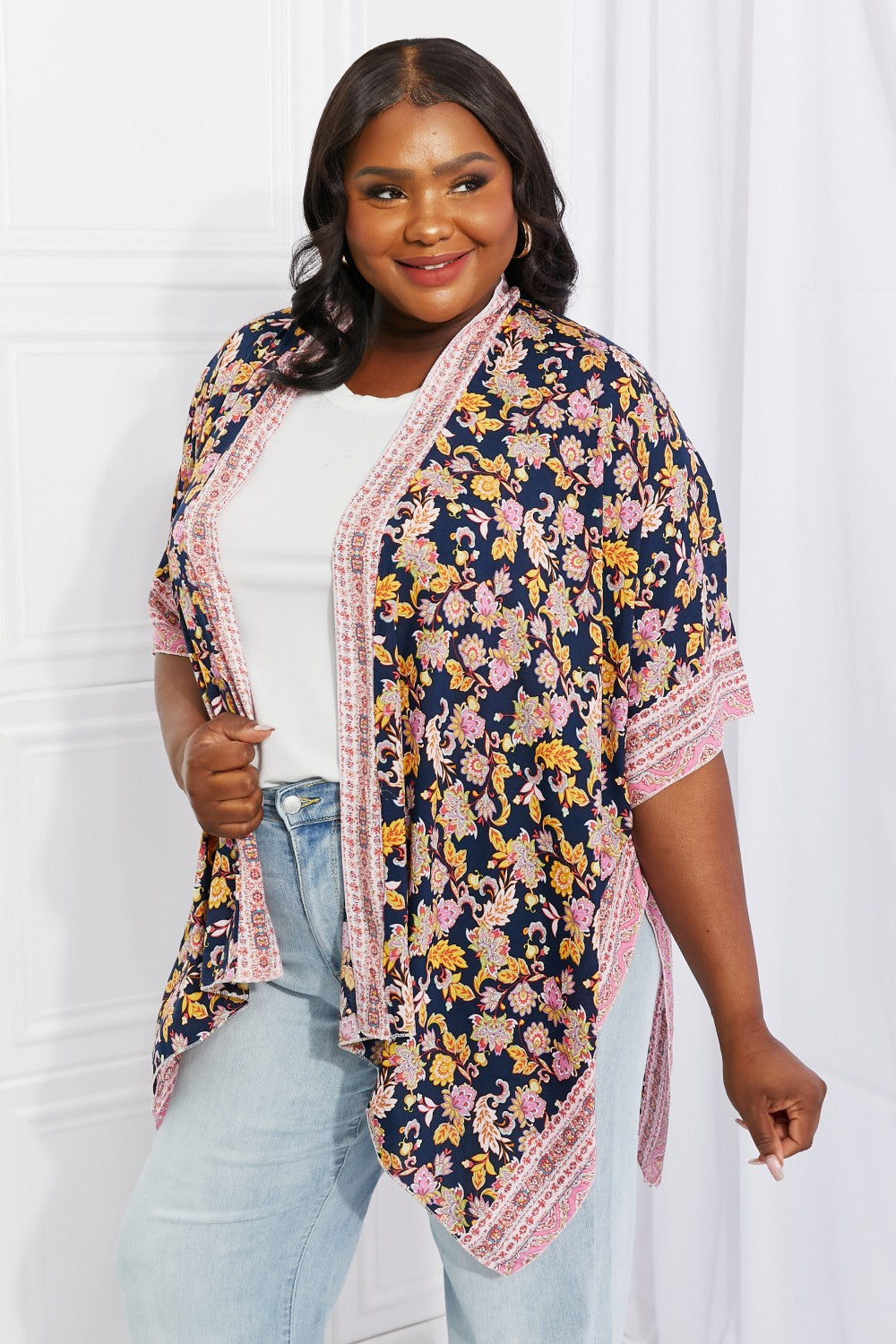 Justin Taylor Sunshine In The Garden Floral Kimono