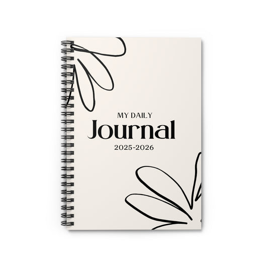 My Daily Journal 2025-2026 - Stylish Spiral Notebook for Organization & Reflection