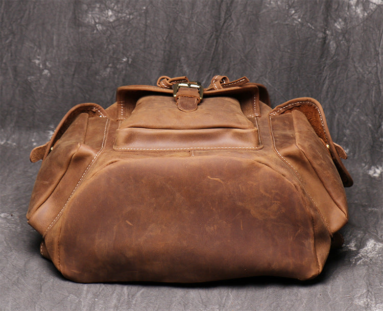 Backpack women crazy horse leather