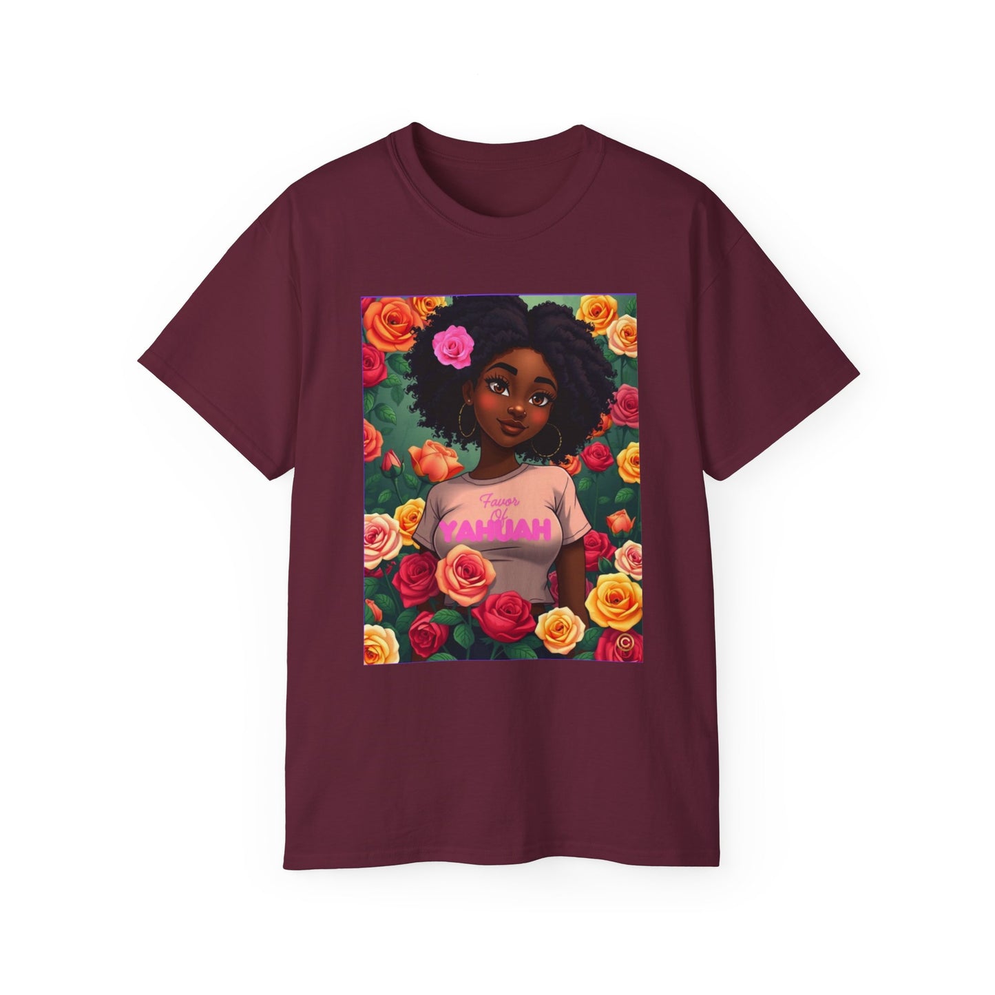 Favor Of Yahuah Tee - Hot Pink Rose