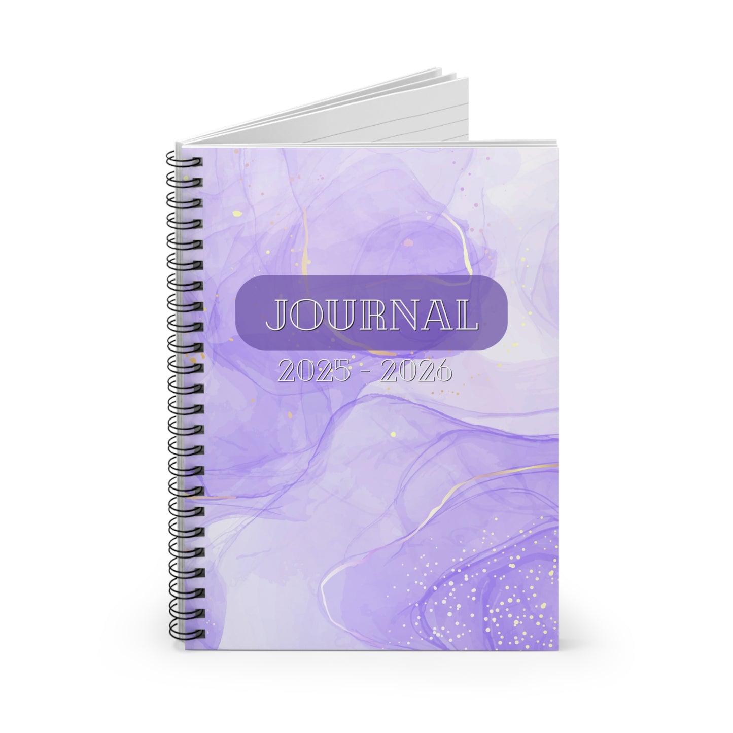 Lavender Journal 2025-2026 Spiral Notebook - Ruled Line