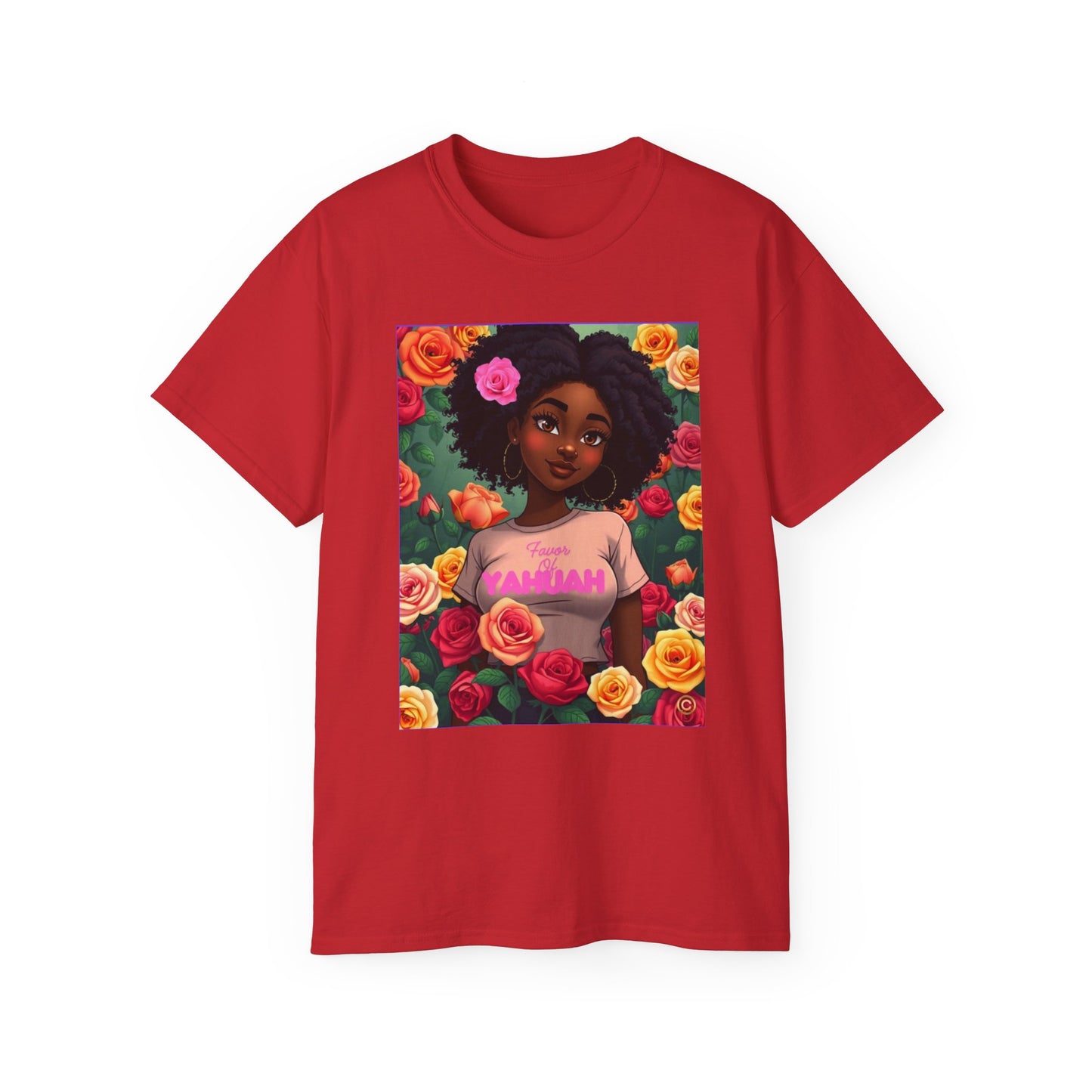 Favor Of Yahuah Tee - Hot Pink Rose