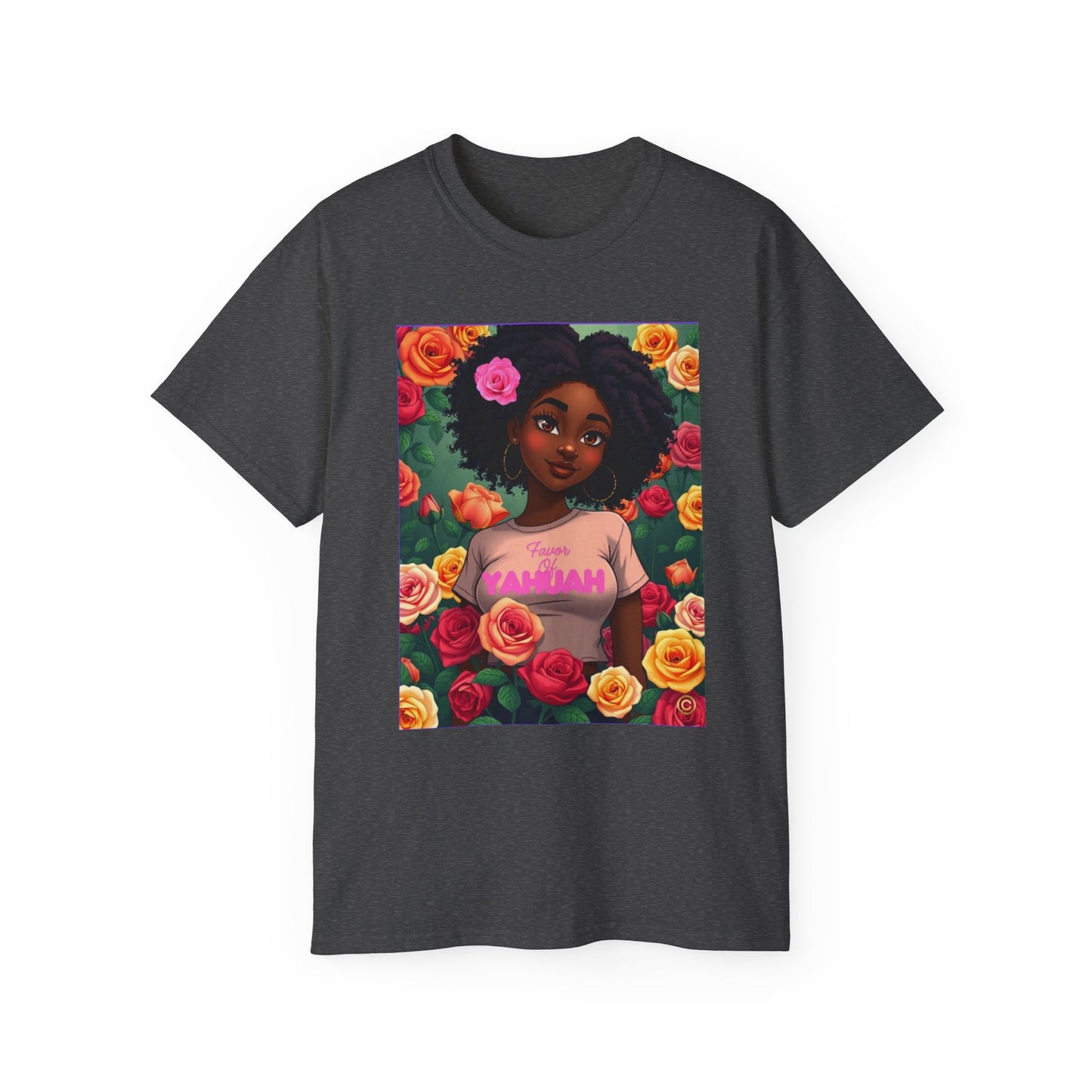 Favor Of Yahuah Tee - Hot Pink Rose