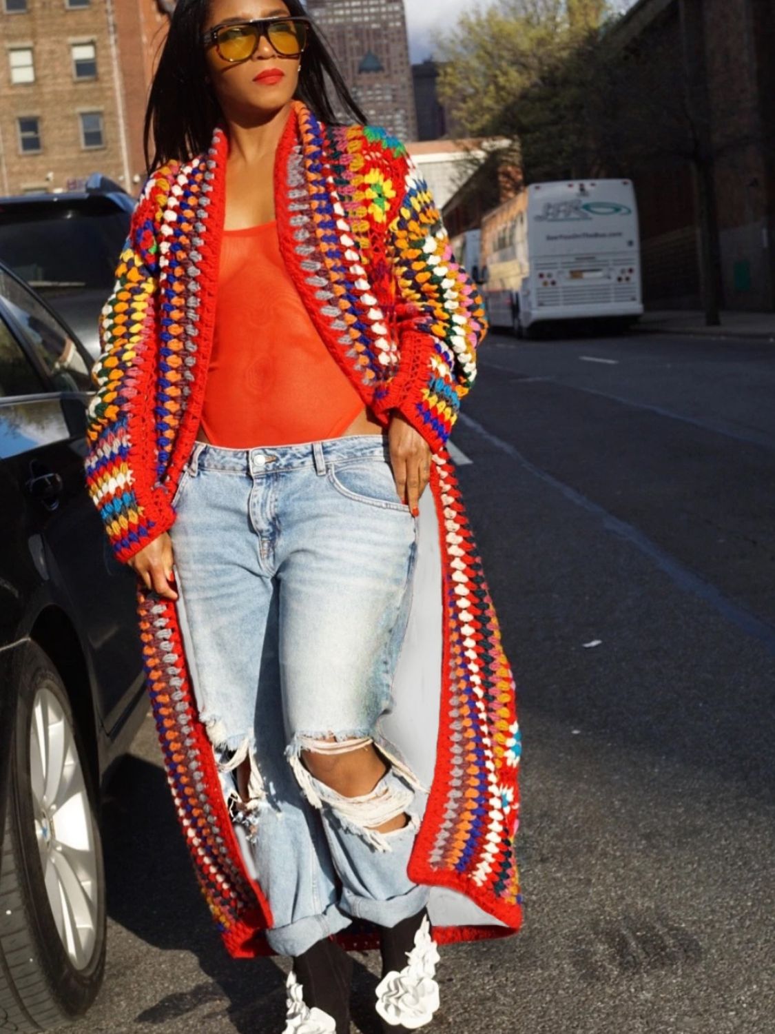 Open Front Longline Cardigan