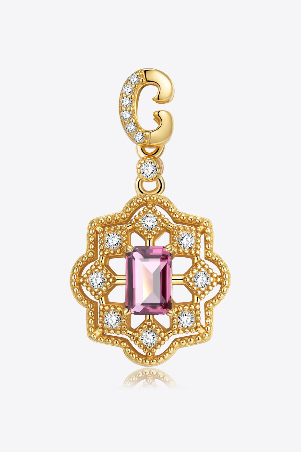 Garnet 18K Gold-Plated Chain-Link Necklace