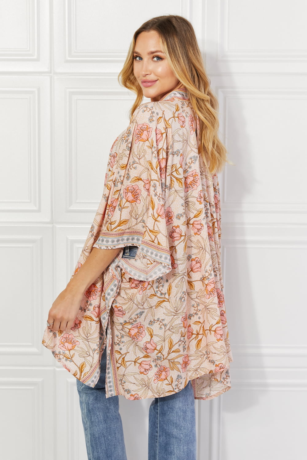 Justin Taylor Floral Leaf Chic Kimono